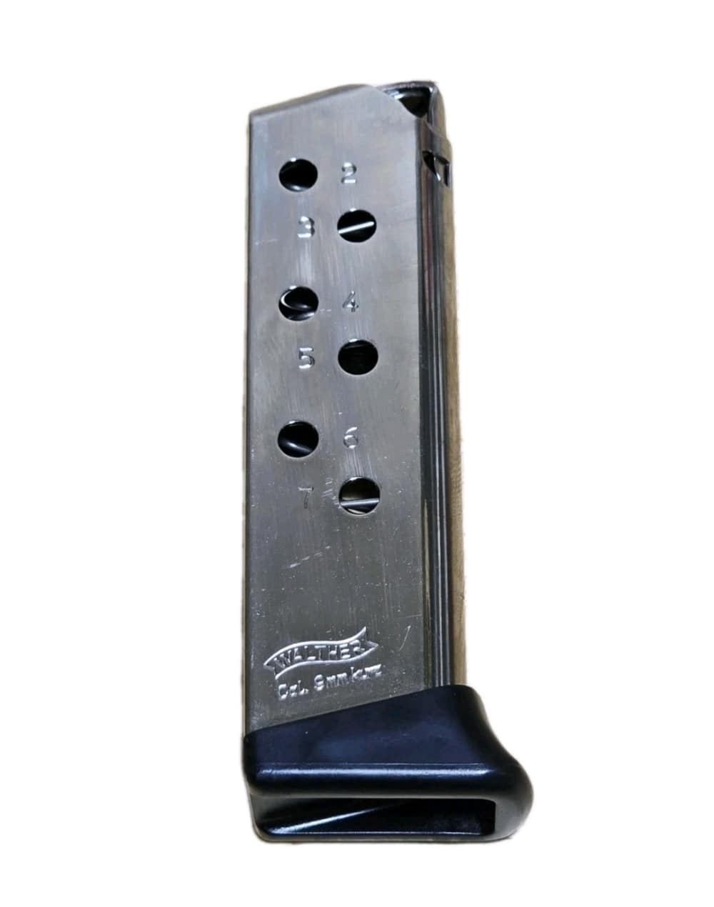 Walther PPK/S PPKS Pistol Magazine with Finger Rest 380 ACP 7 Round Nickel-img-0