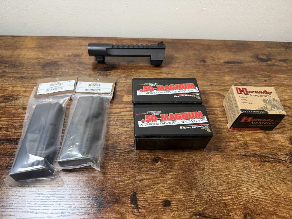 Desert Eagle .50 AE Conversion Kit, Barrel, 2 Mags & 60 Rds Ammo-img-0