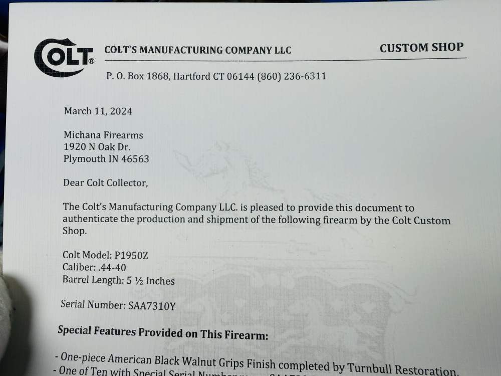 Colt Winchester Turnbull Limited 1 of 10 44-40 SAA MODEL 73 CUSTOM SHOP -img-54