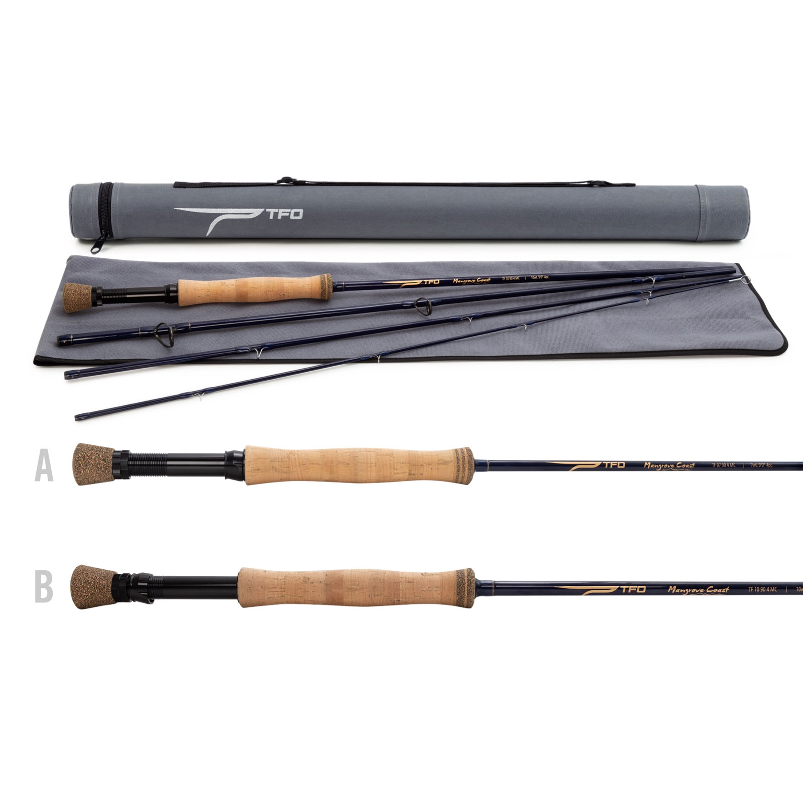 TFO Mangrove Coast 7wt 9ft 4pc Fly Rod with Rod Sock and Tube TF-07-90-4-MC-img-1