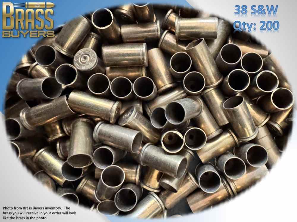 200 PIECES - 38 S&W ONCE FIRED BRASS + MANUAL-img-0