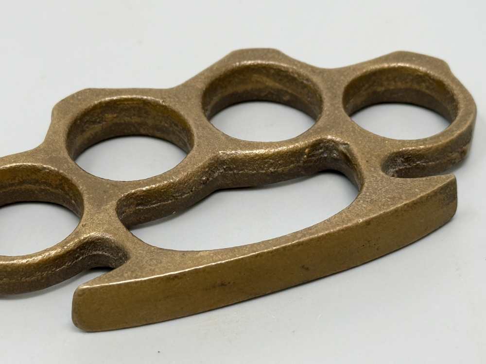 WW2 US Brass Knuckle Dusters WWII Vintage -img-11