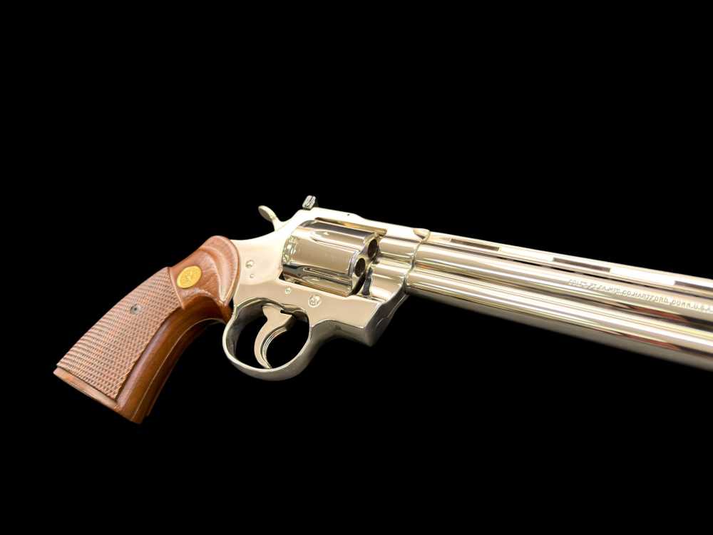 MOUTHWATERING, MUSEUM QUALITY, FACTORY NICKEL COLT PYTHON 8” OG BOX, PAPERS-img-68
