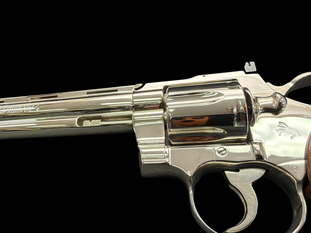 MOUTHWATERING, MUSEUM QUALITY, FACTORY NICKEL COLT PYTHON 8” OG BOX, PAPERS-img-40