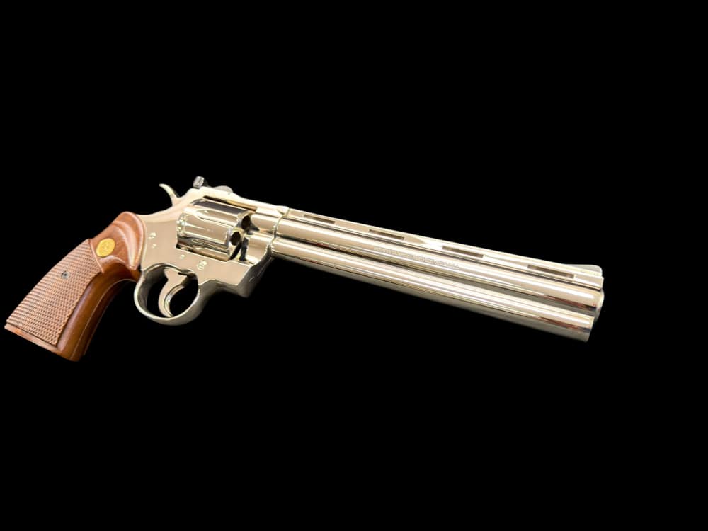 MOUTHWATERING, MUSEUM QUALITY, FACTORY NICKEL COLT PYTHON 8” OG BOX, PAPERS-img-65