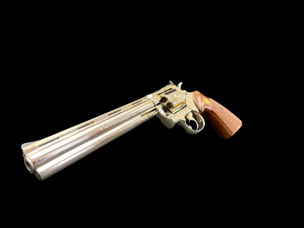 MOUTHWATERING, MUSEUM QUALITY, FACTORY NICKEL COLT PYTHON 8” OG BOX, PAPERS-img-8