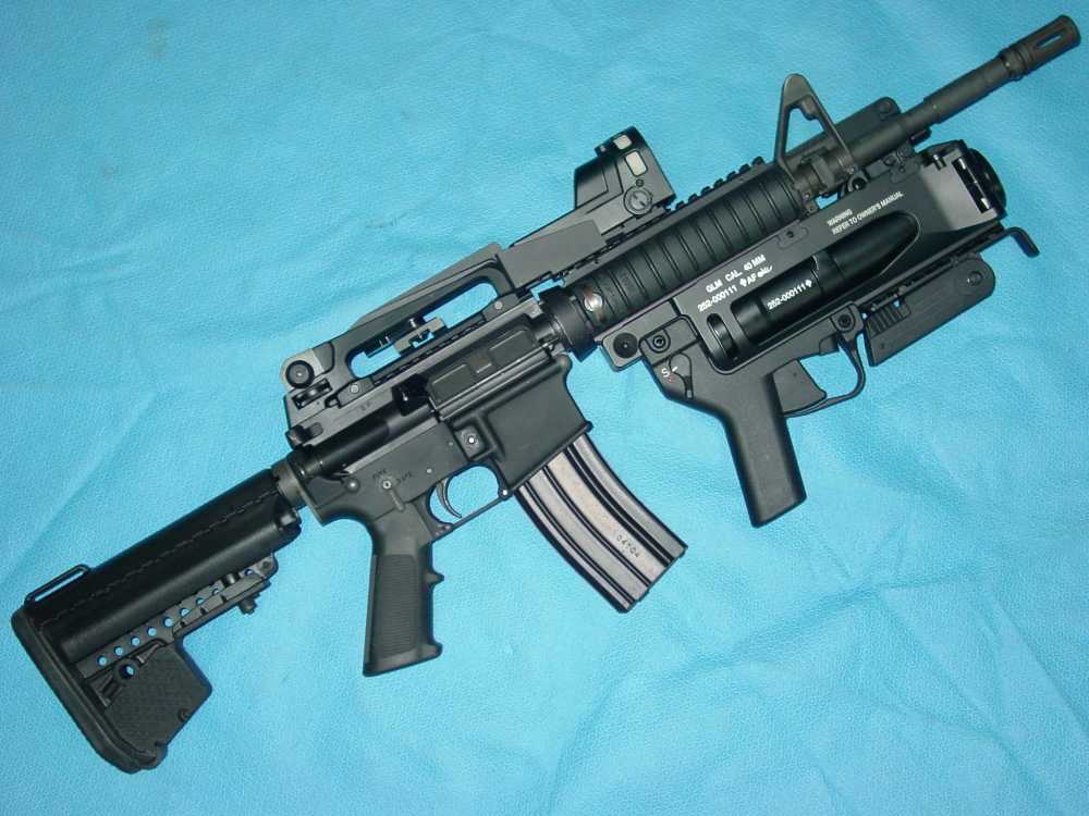 Colt M4 Carbine 5.56mm with Faux HK GLM 40mm Grenade Launcher-img-6