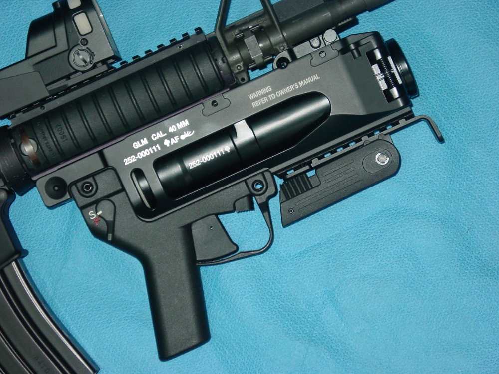 Colt M4 Carbine 5.56mm with Faux HK GLM 40mm Grenade Launcher-img-7
