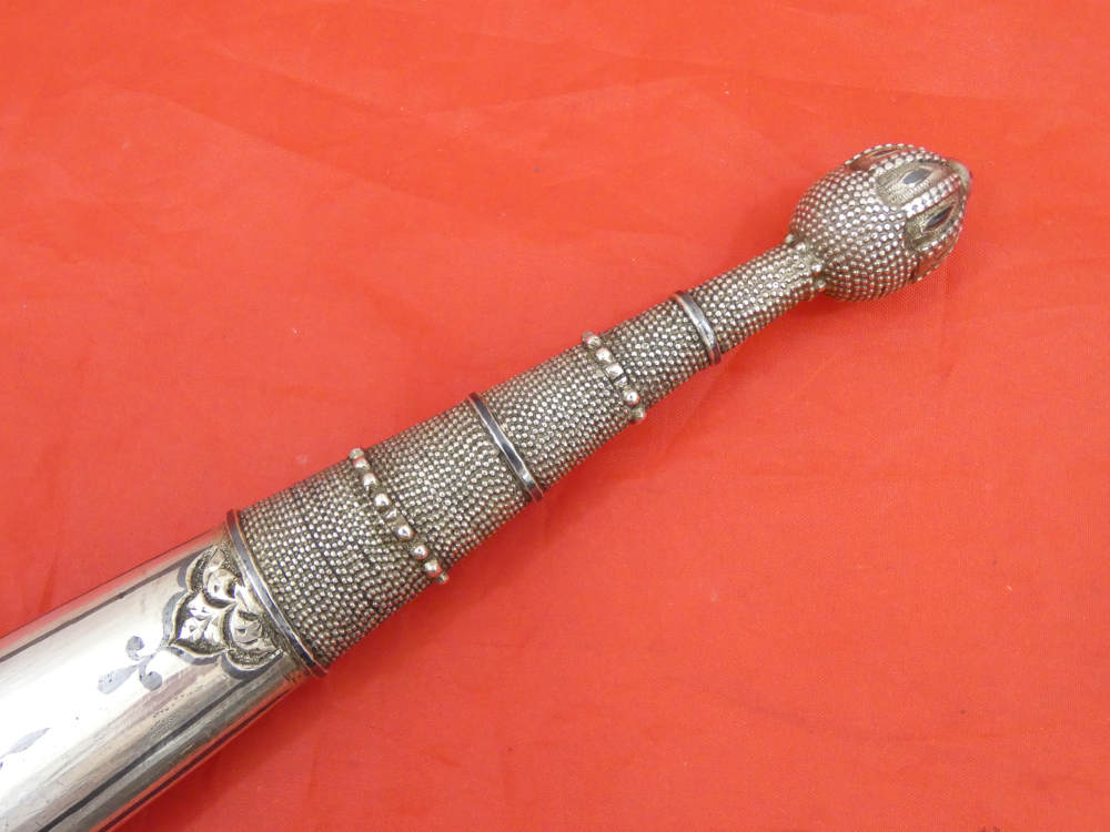 FINEST ANTIQUE IMPERIAL RUSSIAN / CAUCASIAN SILVER DAGGER KINDJAL sword-img-10