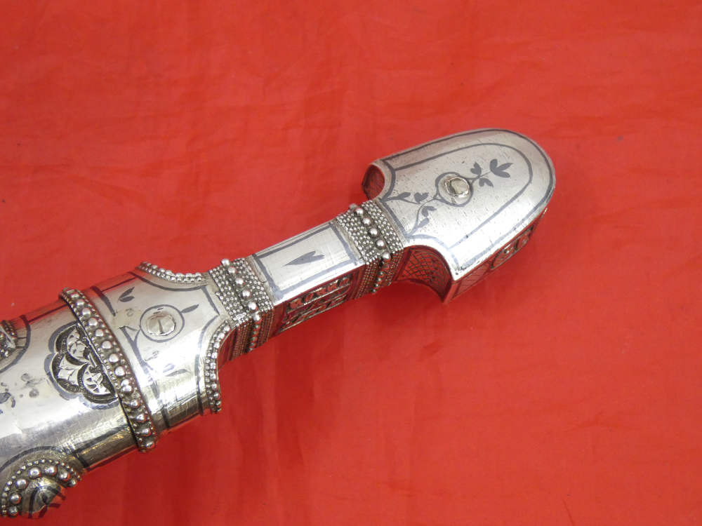 FINEST ANTIQUE IMPERIAL RUSSIAN / CAUCASIAN SILVER DAGGER KINDJAL sword-img-7