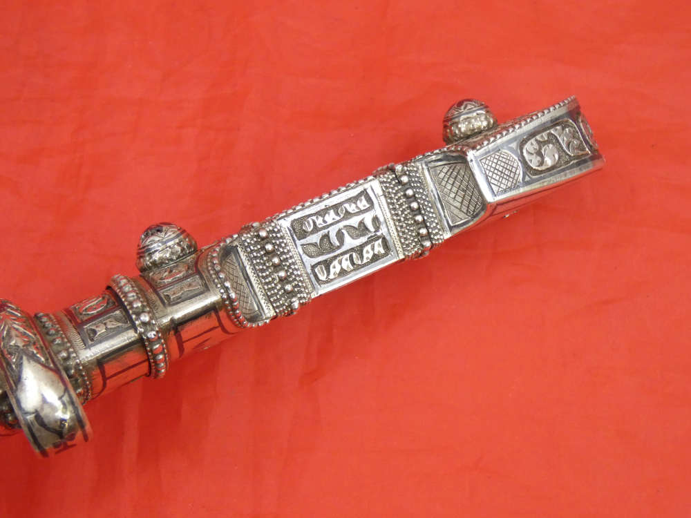 FINEST ANTIQUE IMPERIAL RUSSIAN / CAUCASIAN SILVER DAGGER KINDJAL sword-img-13
