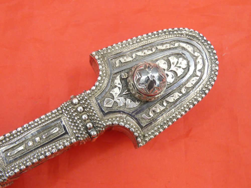 FINEST ANTIQUE IMPERIAL RUSSIAN / CAUCASIAN SILVER DAGGER KINDJAL sword-img-19