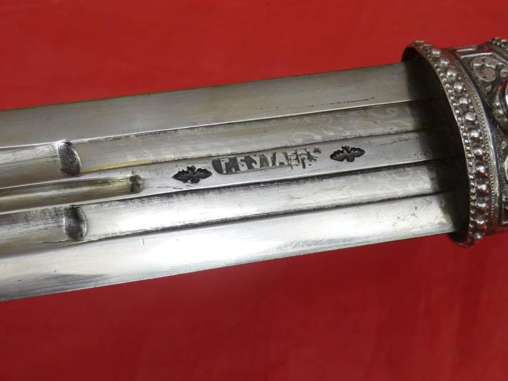 FINEST ANTIQUE IMPERIAL RUSSIAN / CAUCASIAN SILVER DAGGER KINDJAL sword-img-22