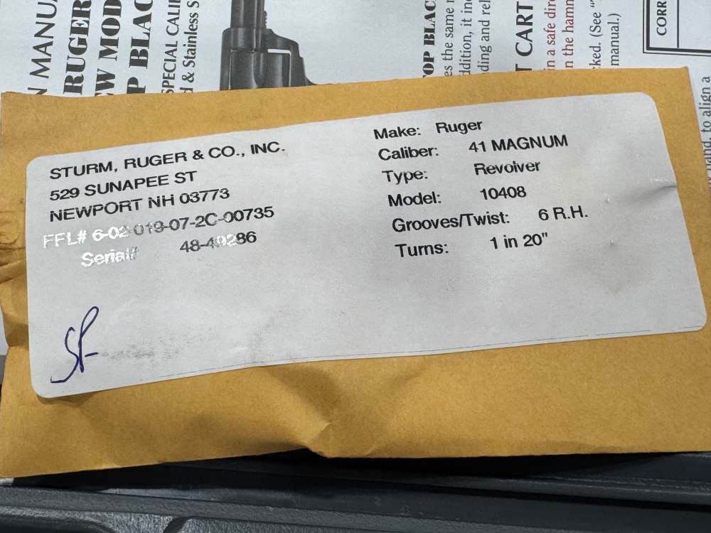 RUGER BLACKHAWK REVOLVER 41 MAG MODEL 10400 NEW IN BOX 2011 UNFIRED (J-19)-img-3