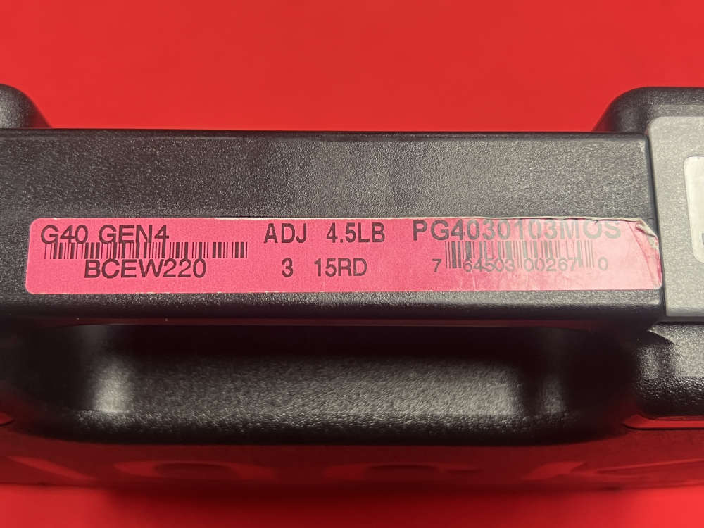 Glock 40 Gen 4 10mm pistol 6" bbl case/papers 3-15rd mags bstraps-lock-tool-img-3