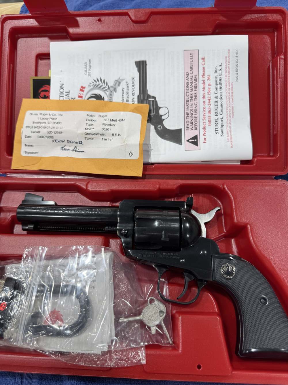 RUGER BLACKHAWK REVOLVER 357 MAG 50 YEAR ANNIVERSARY NEW IN BOX 2006 (J-20)-img-0