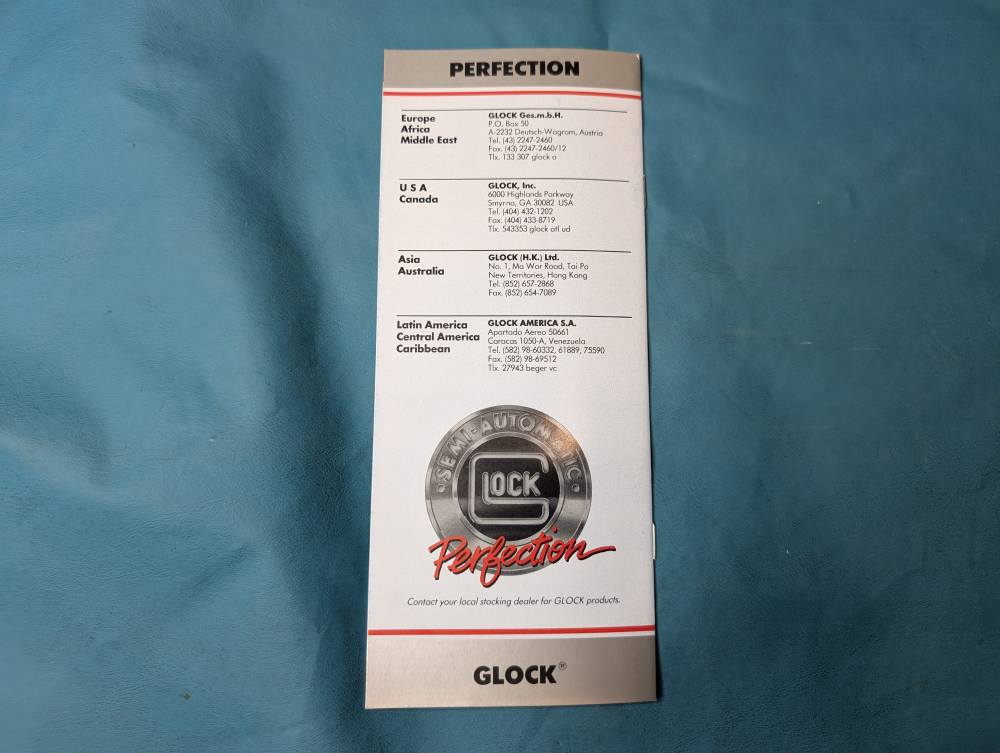 Glock Early 1991 Glock Brochure Pamphlet Catalog-img-3