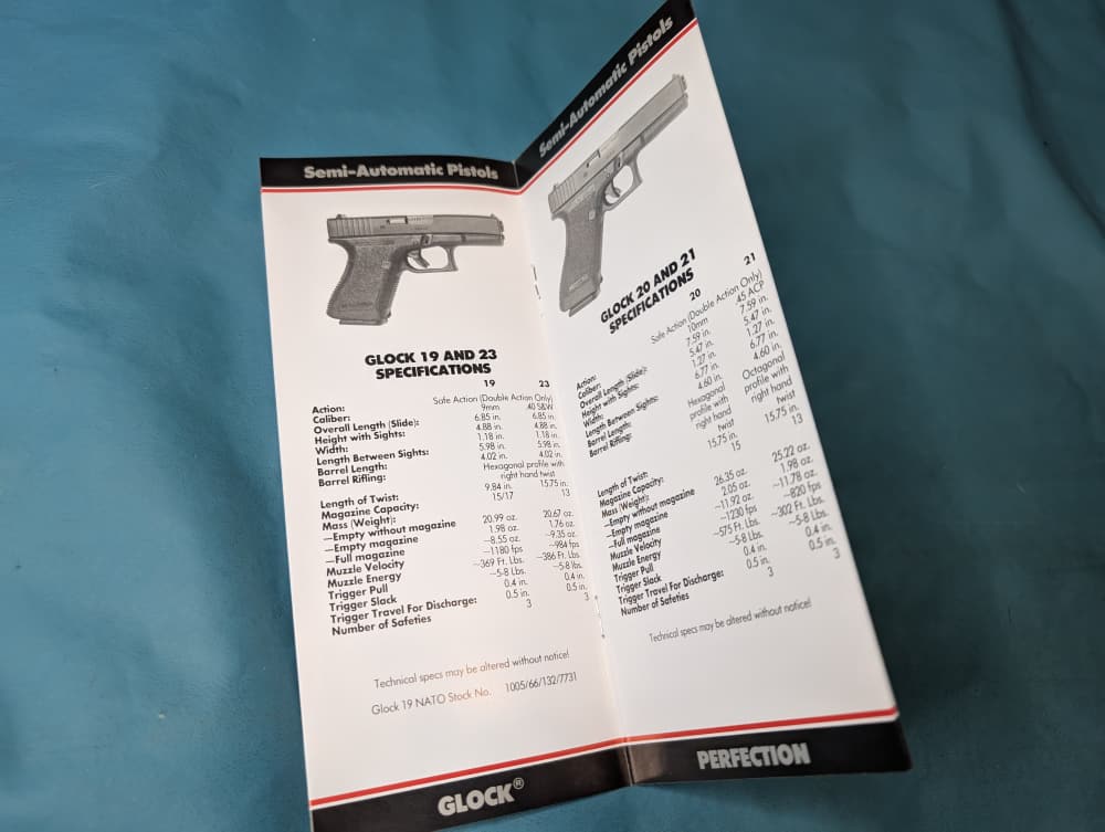 Glock Early 1991 Glock Brochure Pamphlet Catalog-img-6