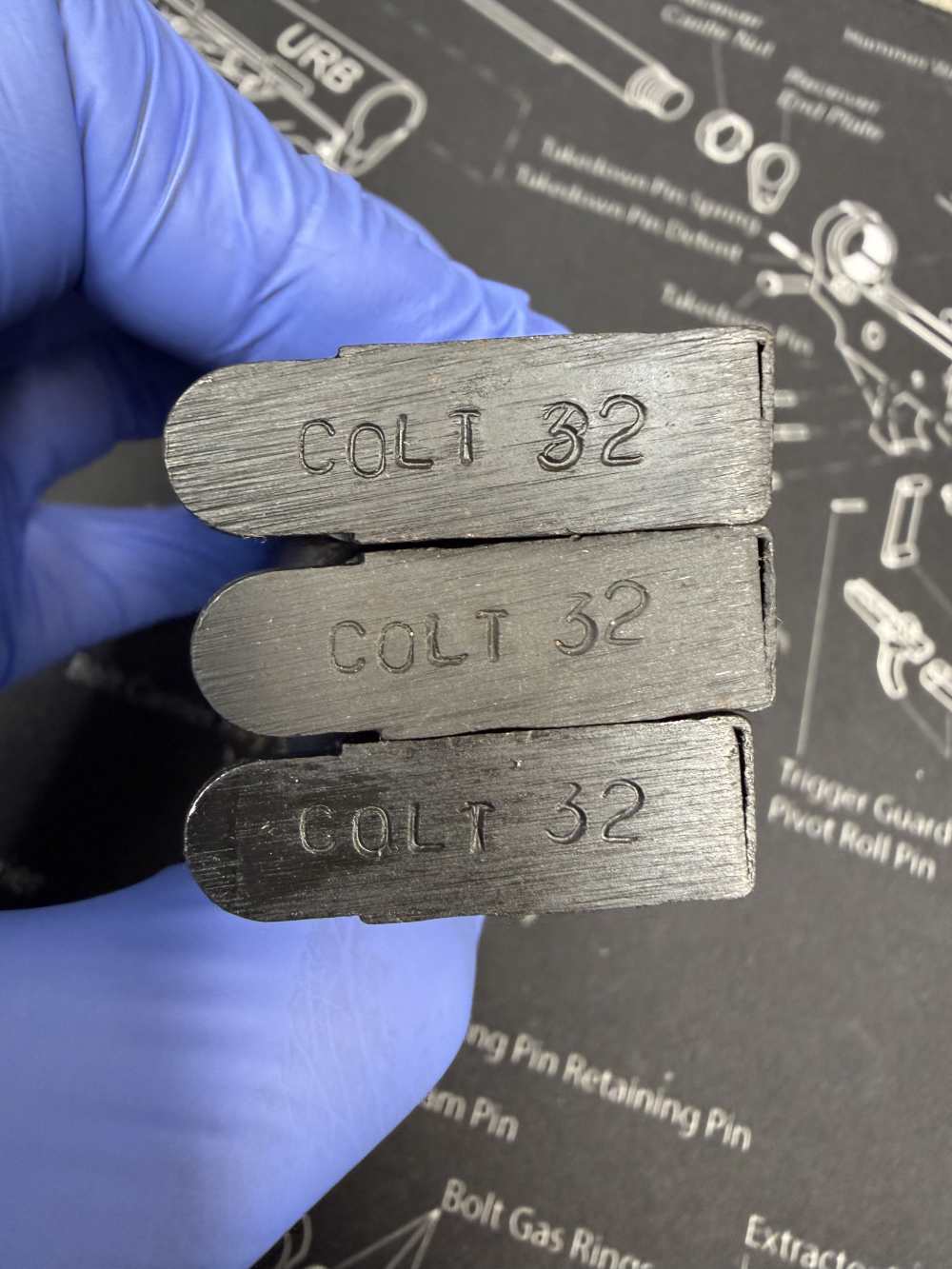 Three 3 New Older Repro Colt 1903 32 ACP Magazines One Has Sticky on it-img-0