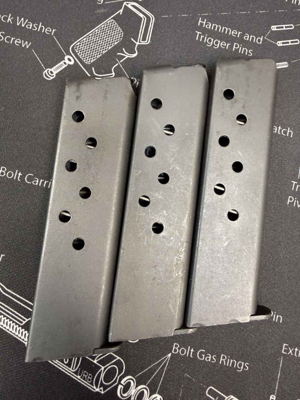 Three 3 New Older Repro Colt 1903 32 ACP Magazines One Has Sticky on it-img-2