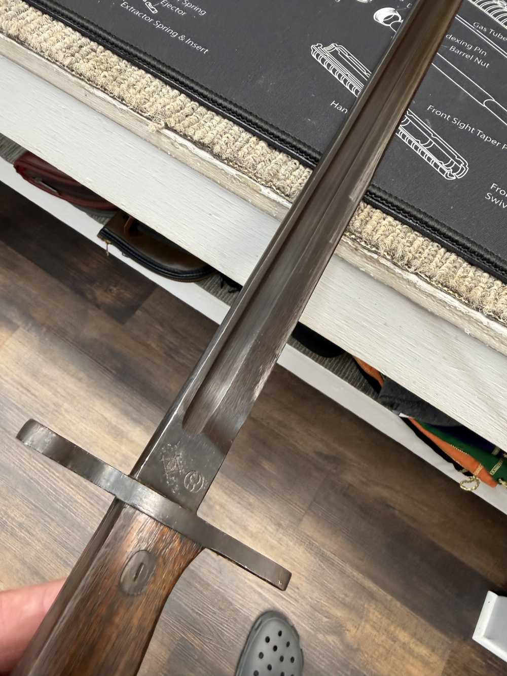 Very Good Original USGI Bring Back Japanese Late WWII Bayonet 7.7 Jap-img-37