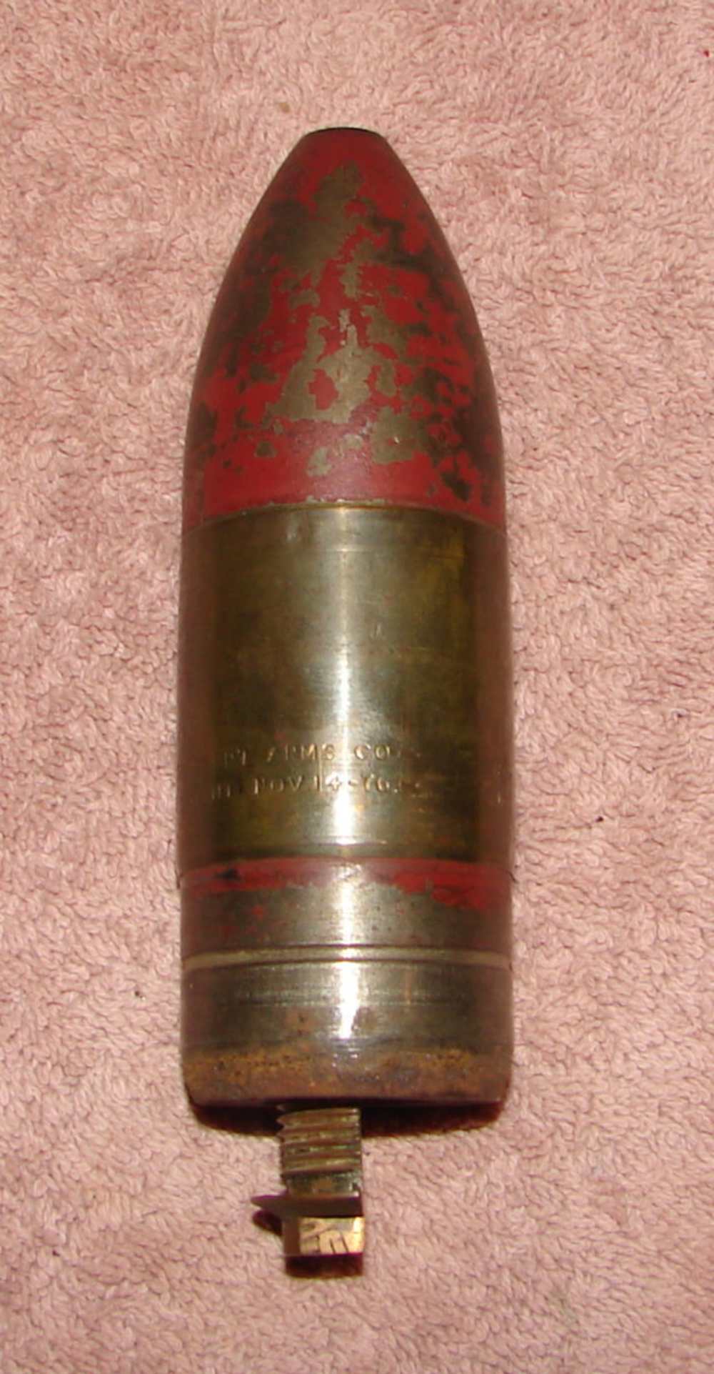 37MM Mountain Gun Projectile W/Sectioned Fuse INERT-img-3