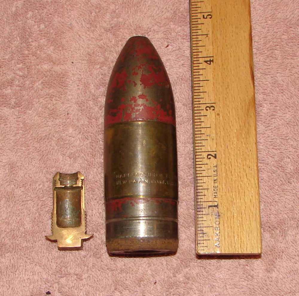 37MM Mountain Gun Projectile W/Sectioned Fuse INERT-img-4