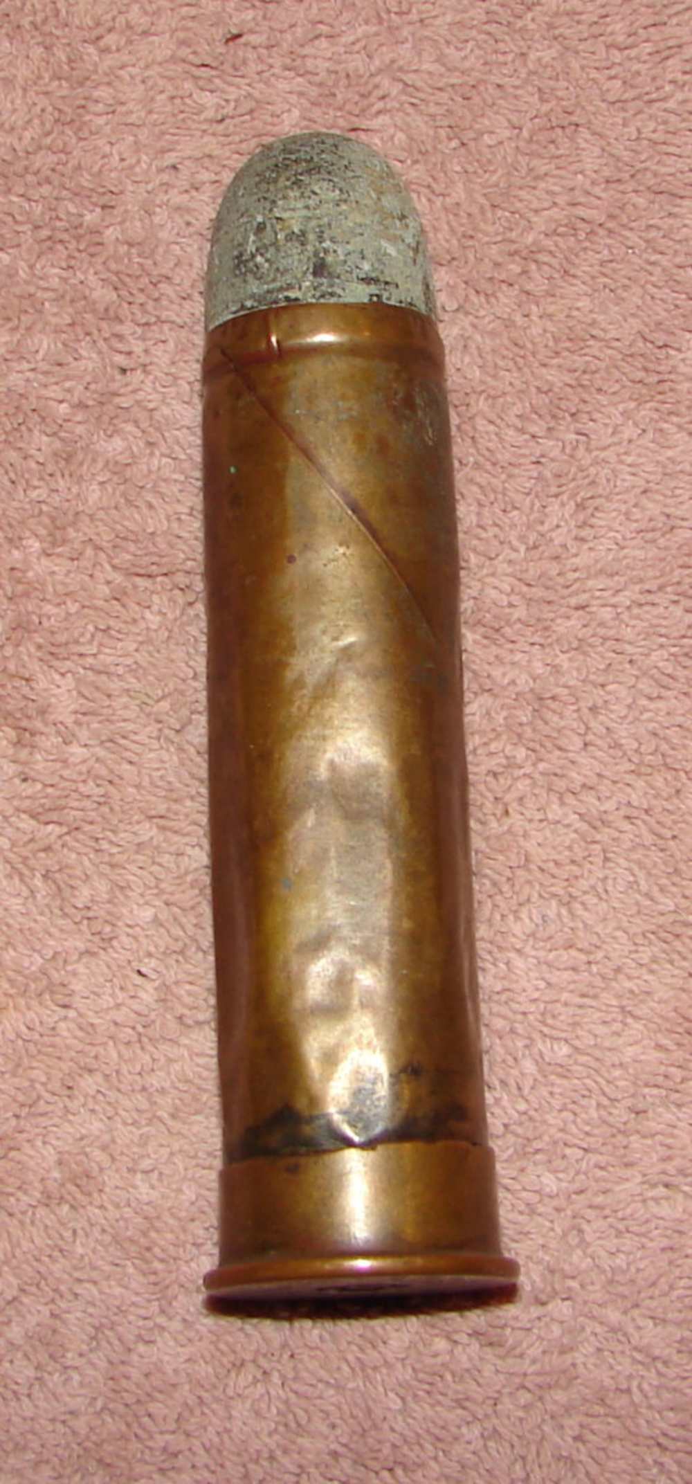 1 inch Nordenfelt-Palmcrantz Gatling Gun Round 25.4MM 1889 RARE LIVE-img-0