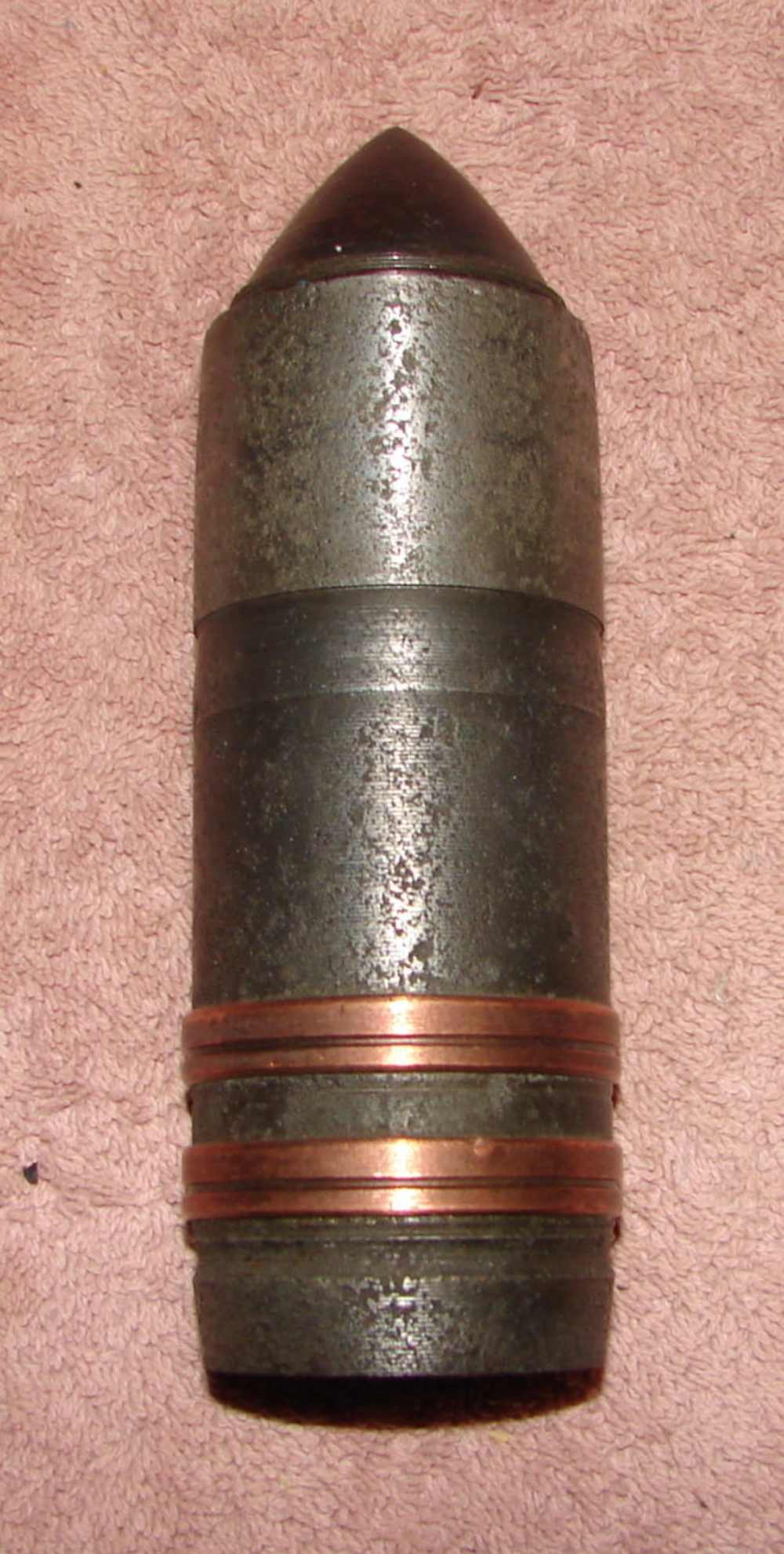 WW2 47mm X 381 French 2 Band AP Round INERT-img-5