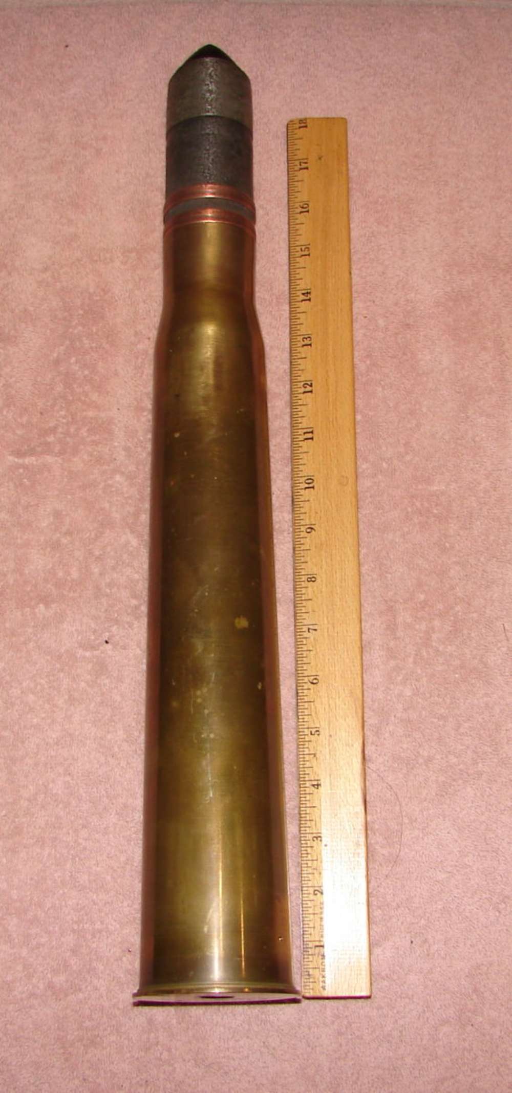 WW2 47mm X 381 French 2 Band AP Round INERT-img-8