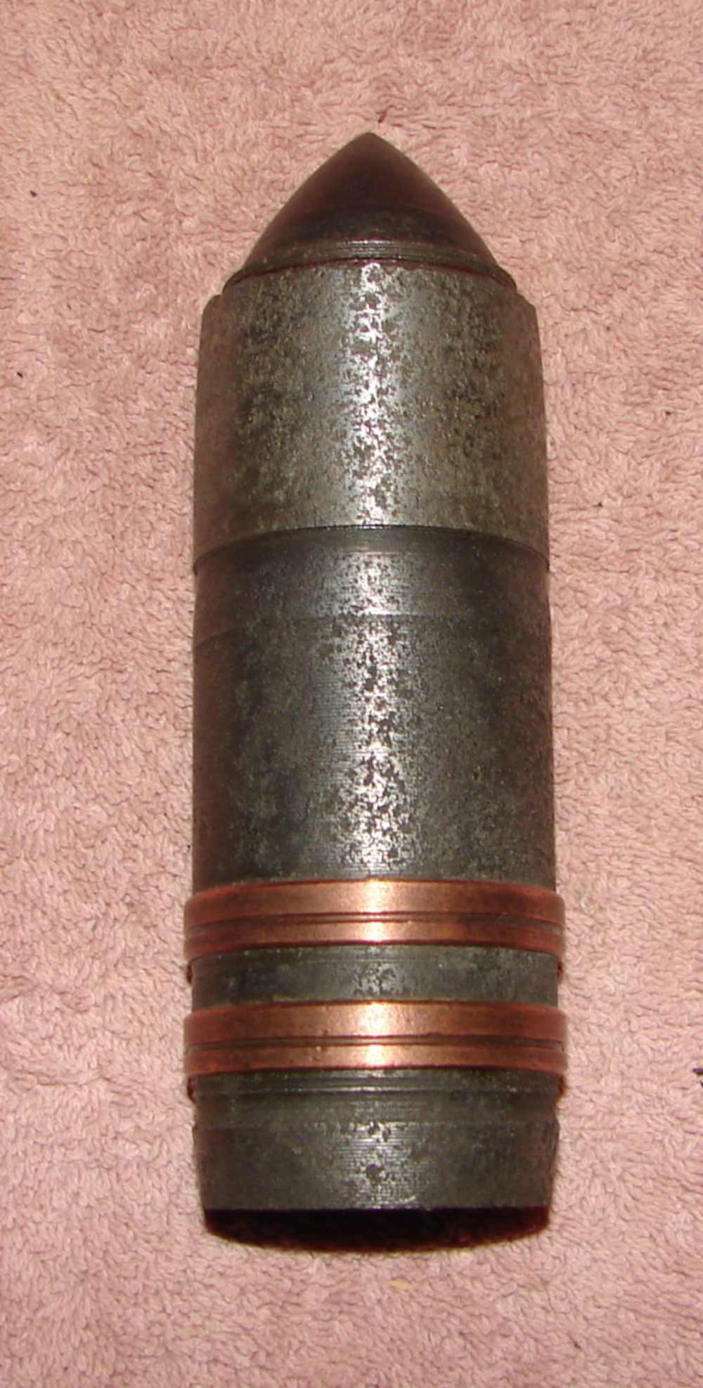WW2 47mm X 381 French 2 Band AP Round INERT-img-6