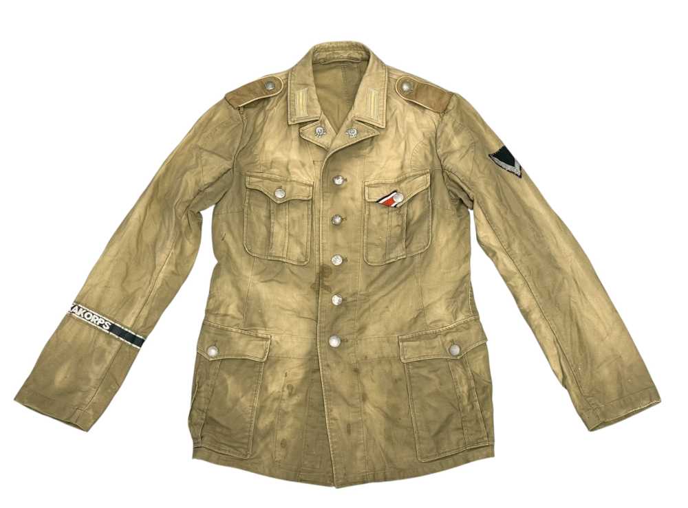WW2 German DAK Afrika Korps Uniform Tunic Shorts WWII Jacket panzer skull  -img-1