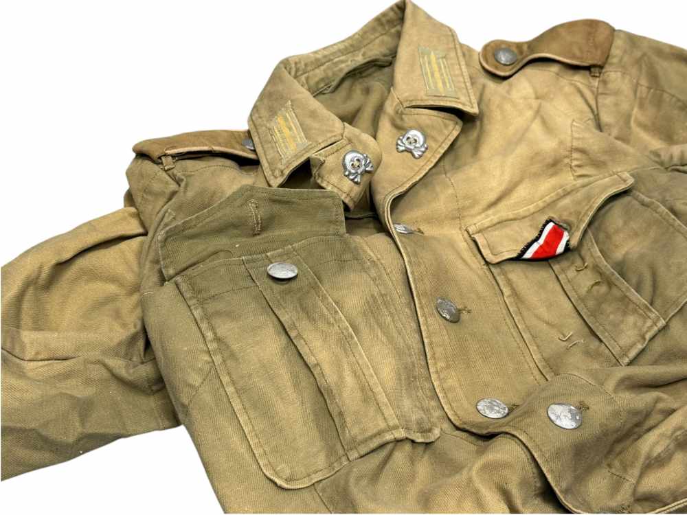 WW2 German DAK Afrika Korps Uniform Tunic Shorts WWII Jacket panzer skull  -img-37