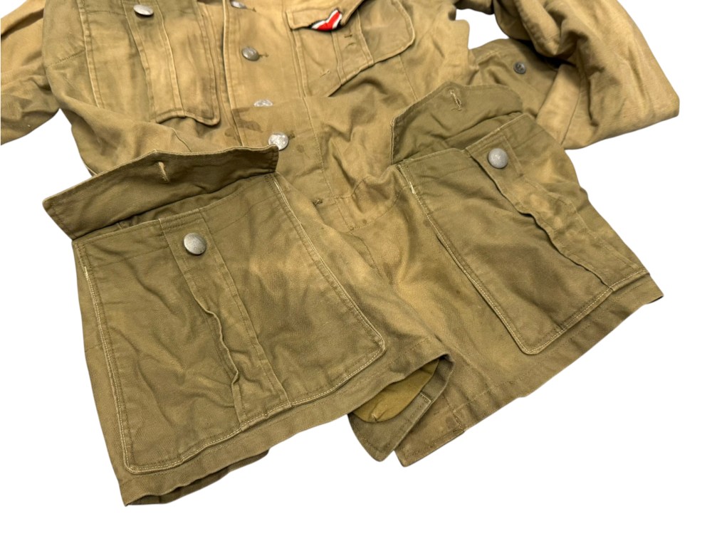 WW2 German DAK Afrika Korps Uniform Tunic Shorts WWII Jacket panzer skull  -img-38