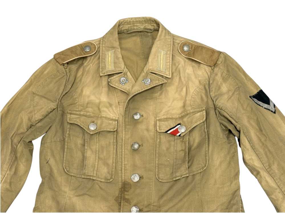 WW2 German DAK Afrika Korps Uniform Tunic Shorts WWII Jacket panzer skull  -img-2