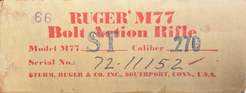 NIB Rare 1976 Ruger M77 ST 270 Winchester 22" Barrel Round Top Tang Safety-img-3