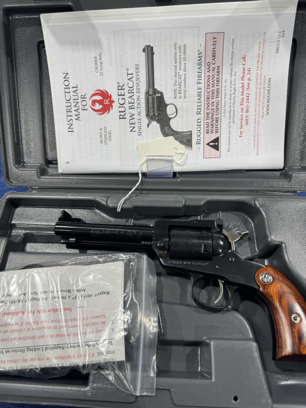 RUGER BEARCAT 22 LR BLUED STEEL NEW IN BOX UNFIRED MODEL 00916 (J-23)-img-0