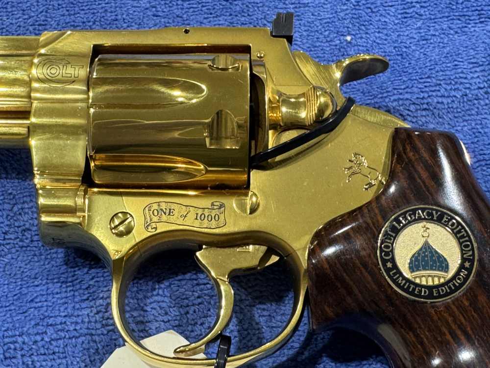 COLT KING COBRA 357 MAGNUM LEGACY EDITION GOLD PLATED NIB 1 OF 1000 (J-24)-img-6