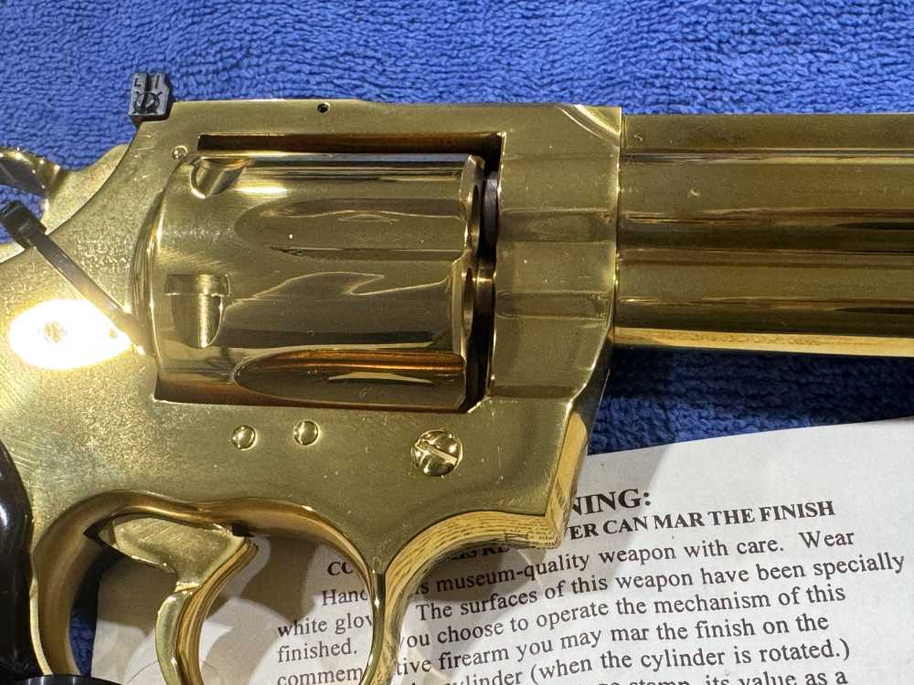 COLT KING COBRA 357 MAGNUM LEGACY EDITION GOLD PLATED NIB 1 OF 1000 (J-24)-img-16