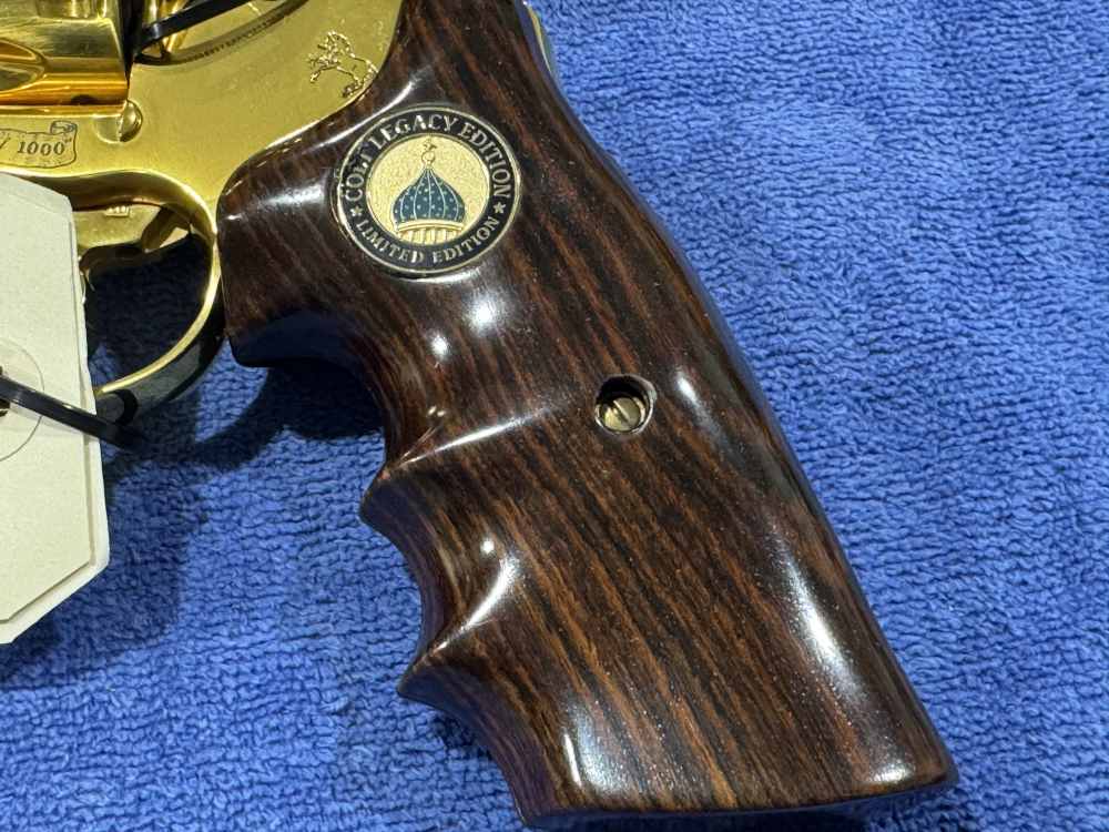 COLT KING COBRA 357 MAGNUM LEGACY EDITION GOLD PLATED NIB 1 OF 1000 (J-24)-img-5