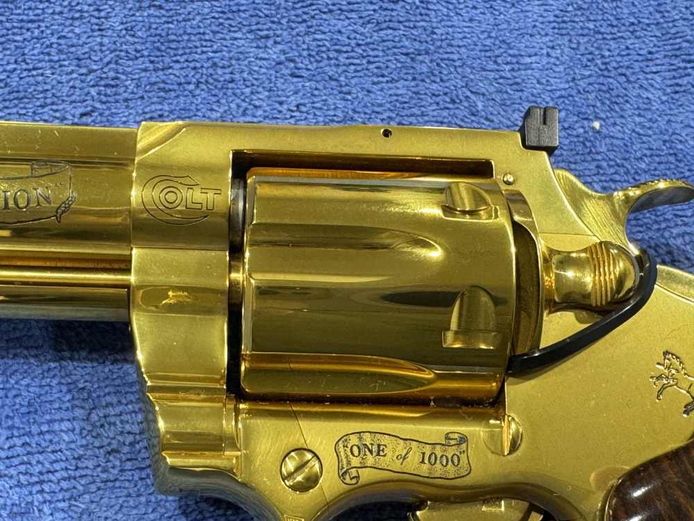 COLT KING COBRA 357 MAGNUM LEGACY EDITION GOLD PLATED NIB 1 OF 1000 (J-24)-img-7