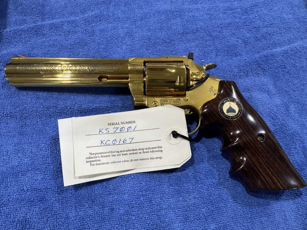COLT KING COBRA 357 MAGNUM LEGACY EDITION GOLD PLATED NIB 1 OF 1000 (J-24)-img-4