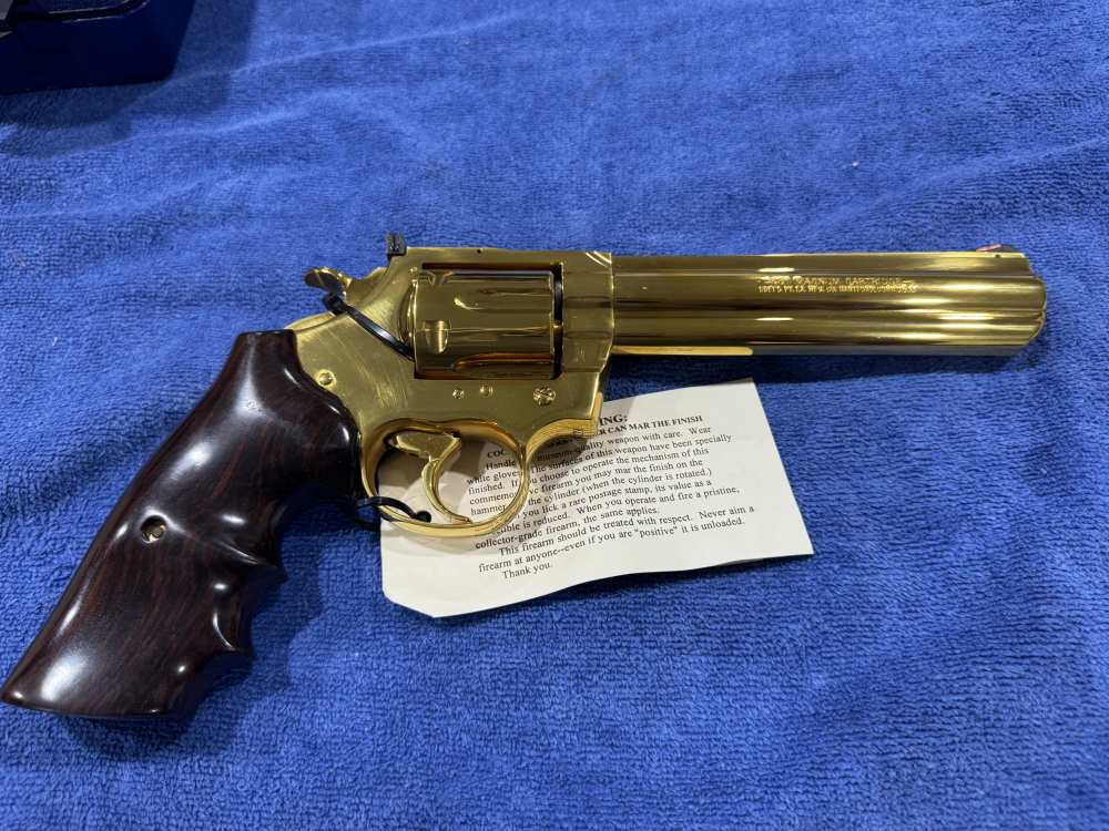 COLT KING COBRA 357 MAGNUM LEGACY EDITION GOLD PLATED NIB 1 OF 1000 (J-24)-img-12