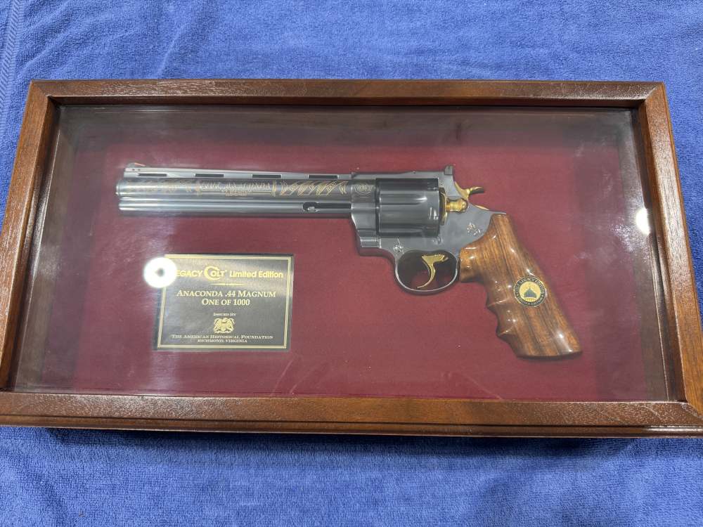 COLT ANACONDA 44 MAG AMERICAN HISTORICAL ASSOC LEGACY GOLD ENGRAVED (J-29)-img-2