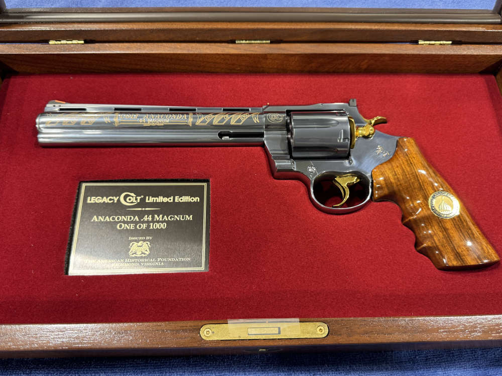 COLT ANACONDA 44 MAG AMERICAN HISTORICAL ASSOC LEGACY GOLD ENGRAVED (J-29)-img-0