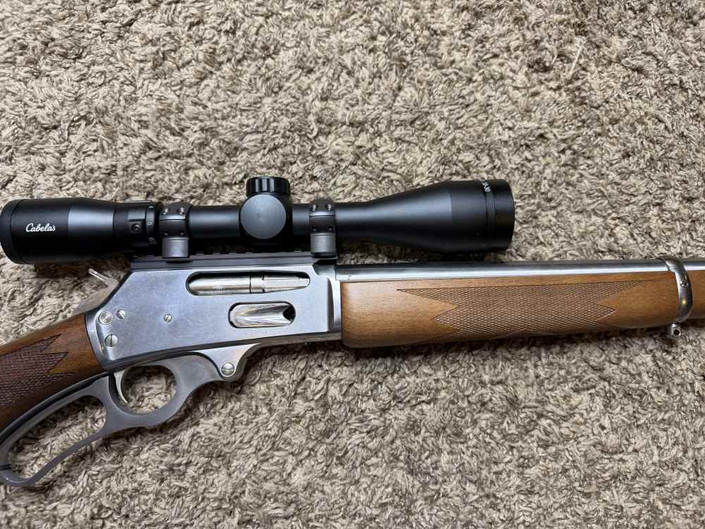 Like new Marlin 336ss 30-30 wood stainless w/ scope BEAUTIFUL! TRADES!-img-2
