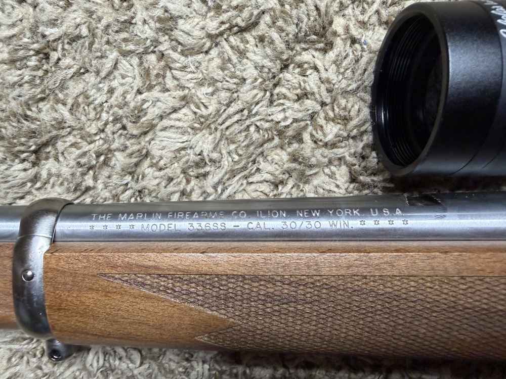 Like new Marlin 336ss 30-30 wood stainless w/ scope BEAUTIFUL! TRADES!-img-9