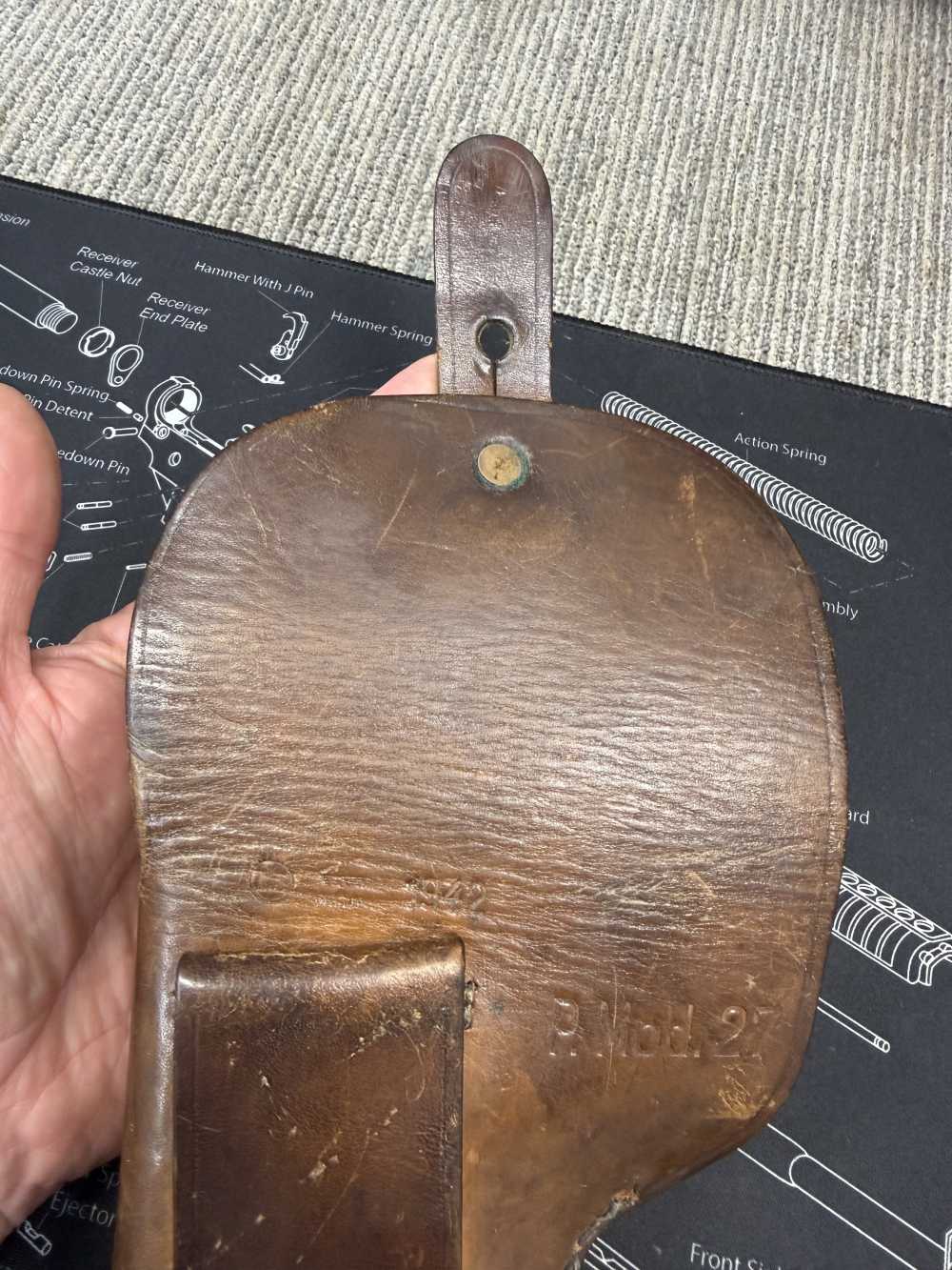 OK 1942 WWII German CZ-27 Holster CZ27 7.65 Cal Shows Use-img-13