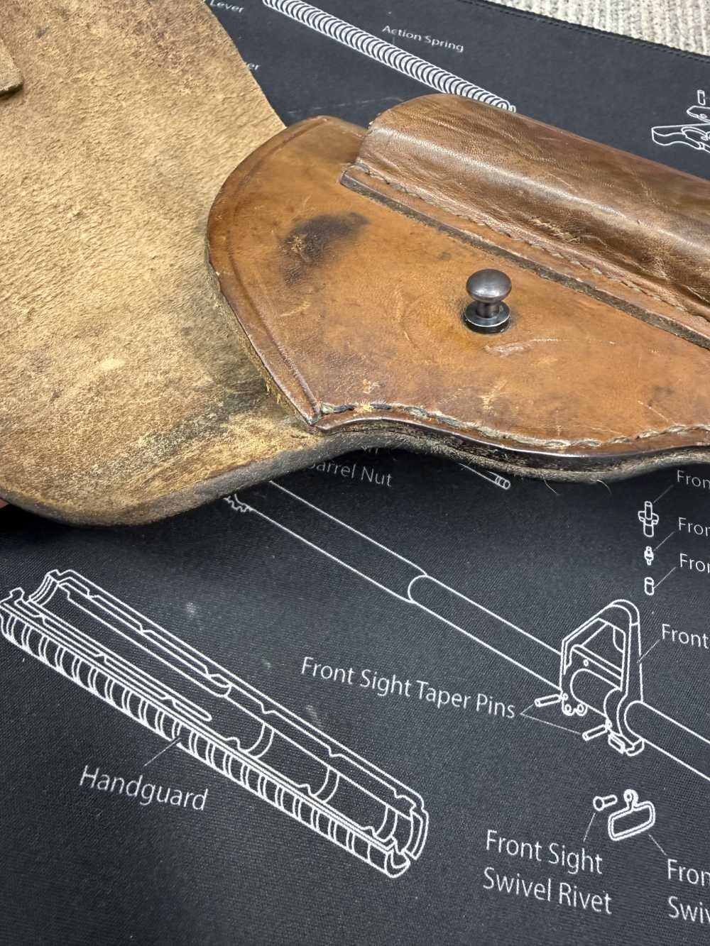 OK 1942 WWII German CZ-27 Holster CZ27 7.65 Cal Shows Use-img-16