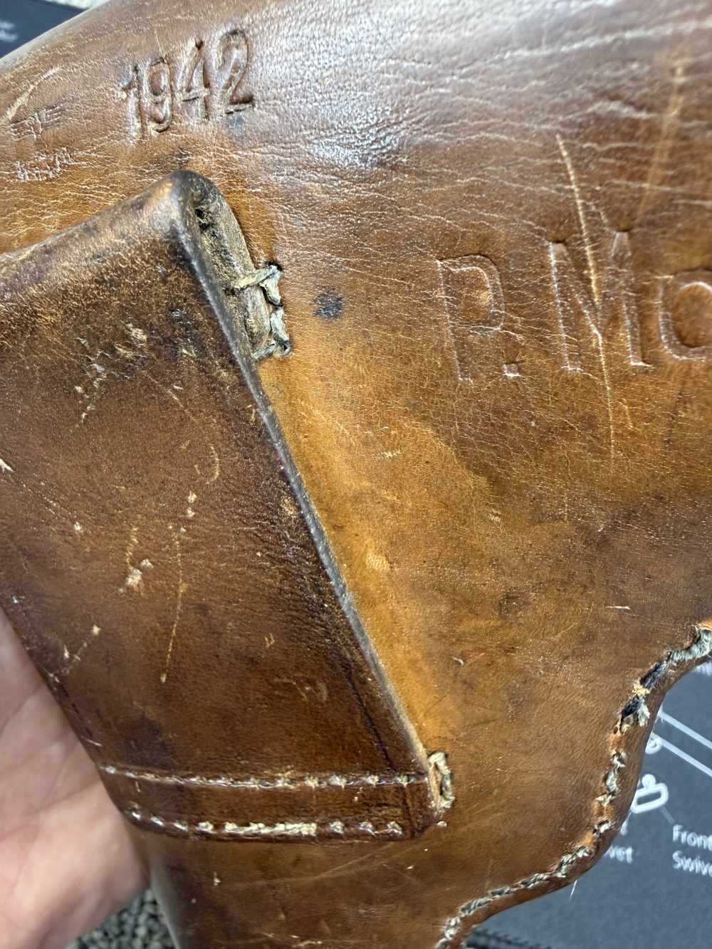 OK 1942 WWII German CZ-27 Holster CZ27 7.65 Cal Shows Use-img-24